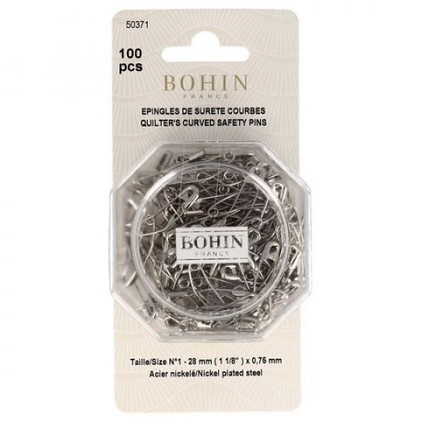 CURVED BASTING PINS No.1 28mm - 0,75mm (Blister 100pc), BOHIN